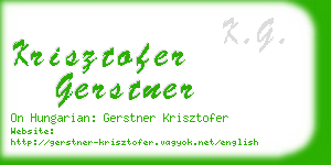 krisztofer gerstner business card